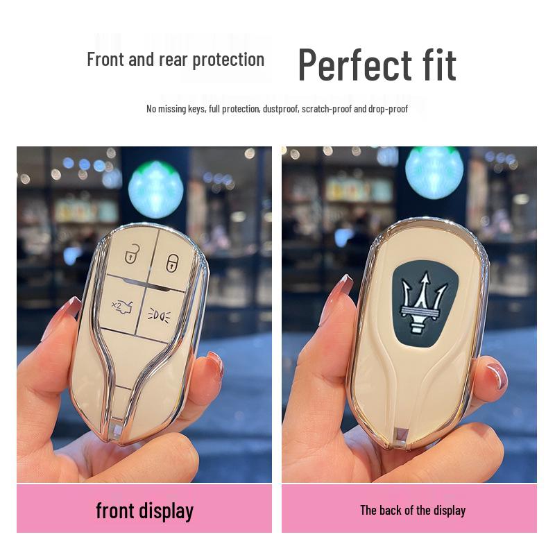 Maserati Key Case for Women: Levante, MC20, Ghibli, President Accessories & Shell Buckle