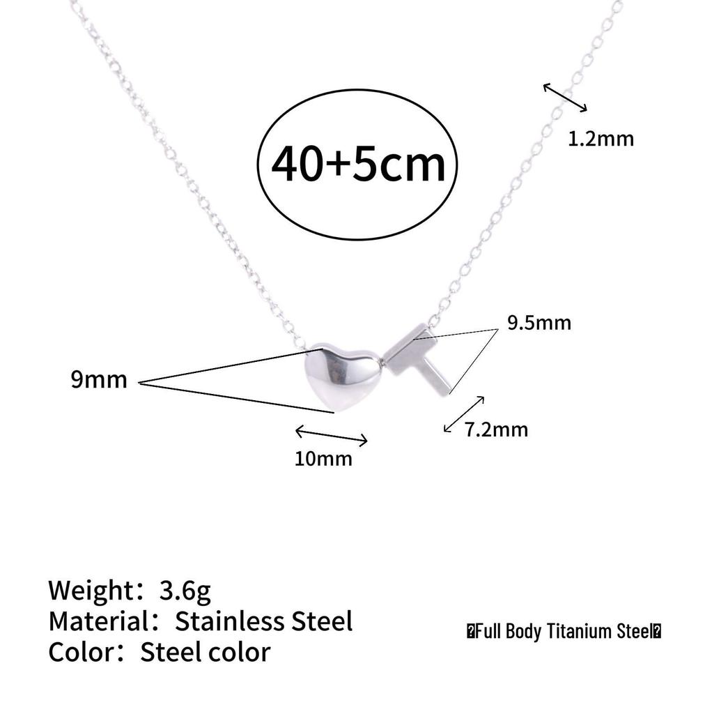 Herz Anhänger Halskette: 18K vergoldeter Edelstahl mit 26 englischen Buchstaben.