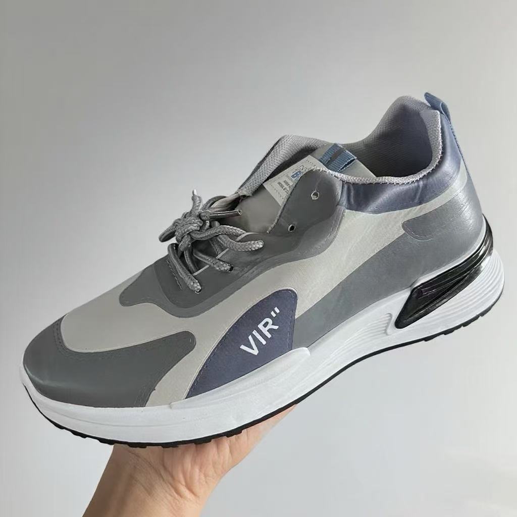 Nouvelles chaussures en cuir pour hommes printemps et automne chaussures de sport décontractées de course légères chaussures de course à plateforme décontractées