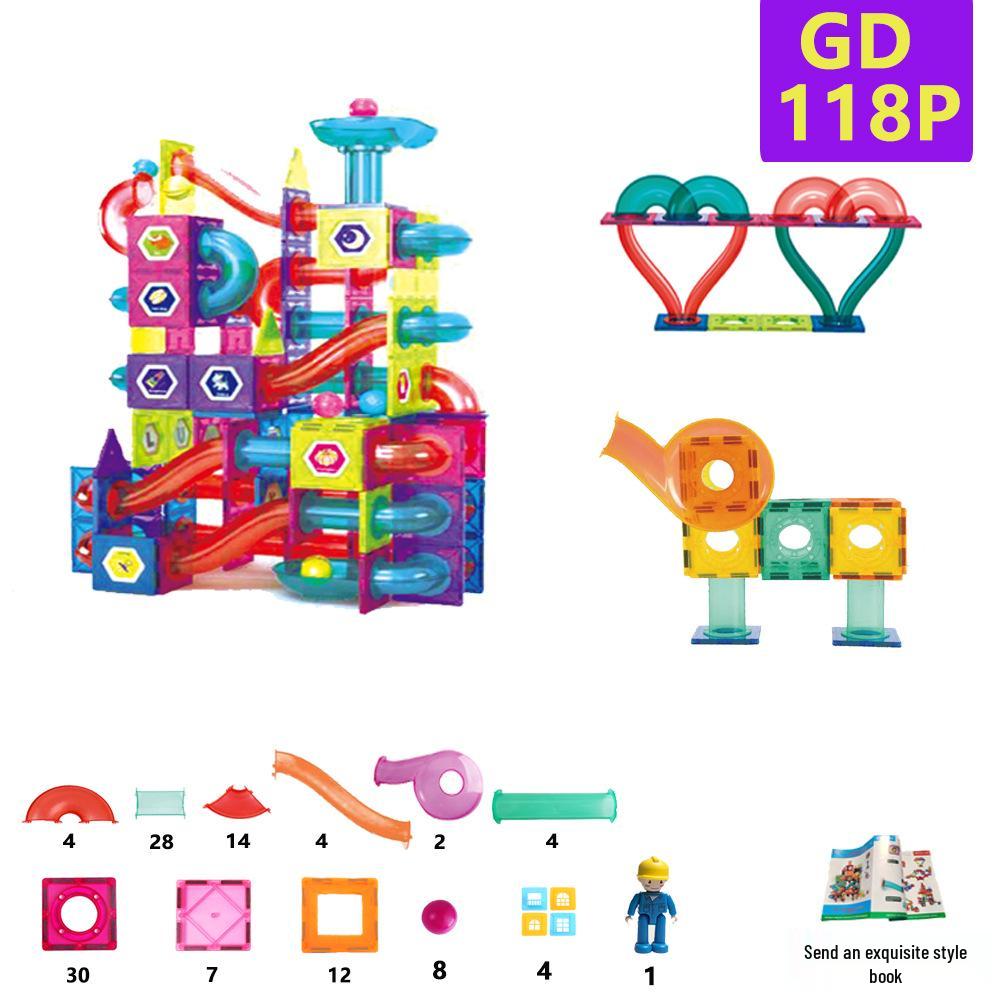 Colorful Stained Glass Magnetic Building Blocks for Children - Strong Magnetic Toy Pieces