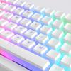 Womier Pudding PBT Tastenkappen 165er Tastensatz Benutzerdefinierter Tastenkappensatz OEM-Profil Universelle Kompatibilität für Tastaturen Weiße Tastenkappen, Durchscheindend 100%, 75%,