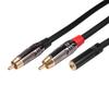 0.3 meters 24AWG Oxygen Free Copper Conductor HIFI 3.5mm Female Stereo to RCA Male Audio Cable