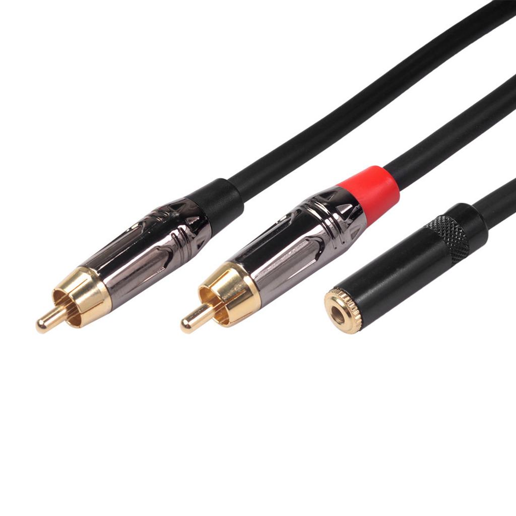0.3 meters 24AWG Oxygen Free Copper Conductor HIFI 3.5mm Female Stereo to RCA Male Audio Cable