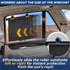 1Pcs Retractable Car Sunshade Roller-UV And Sunlight Glare Protection,Easy To Slide, Instant Sun Protection,Travel Accessories