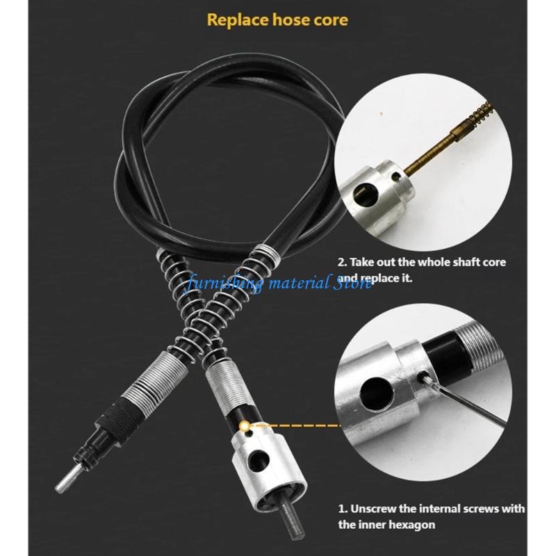 Y5GD Flexible Shafts Tool With Adjustable Chucks For Drills And Grinders 0.3mm To 6.5mm Suitable Rubber Aluminum Handle