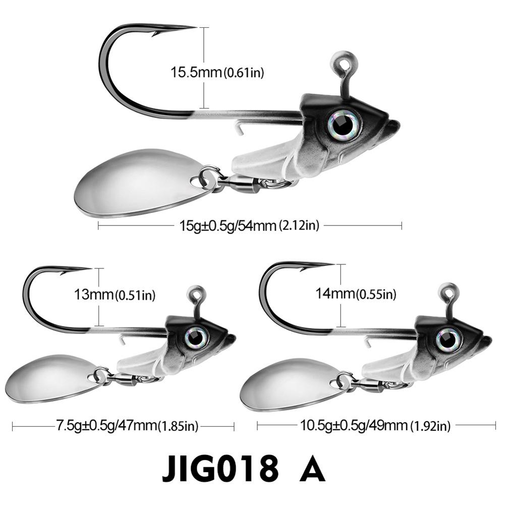 Triangle Head Jig Barbed Fishing Hooks Lure Hook Fishhook 10.5g 15g Fishing Tackle Accessories