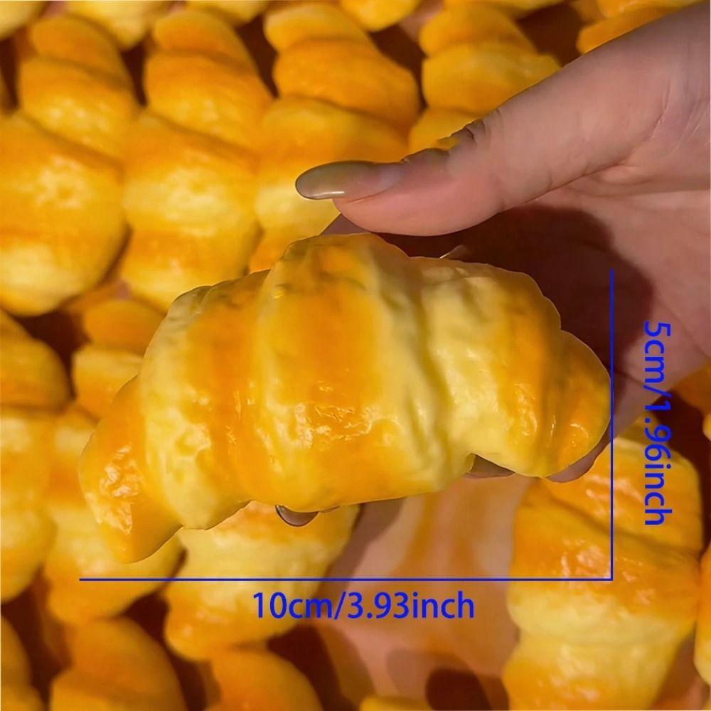 Sticky Croissant Squishy Toy Slow Rising Slow Rebound Toy Sensory Fidget Ball  Office Workers