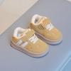 Two cotton velvet baby toddler shoes velvet male and female students warm sports shoes cotton shoes waterproof running shoes versatile