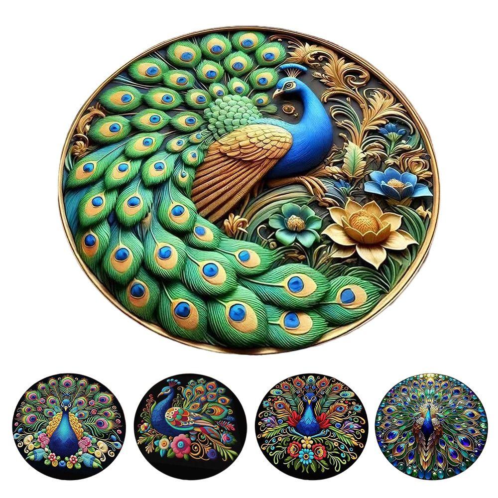 Non-slip Peacock Carpet Soft Door Gasket Durable Blanket  for Living Room Tea Table Bedside
