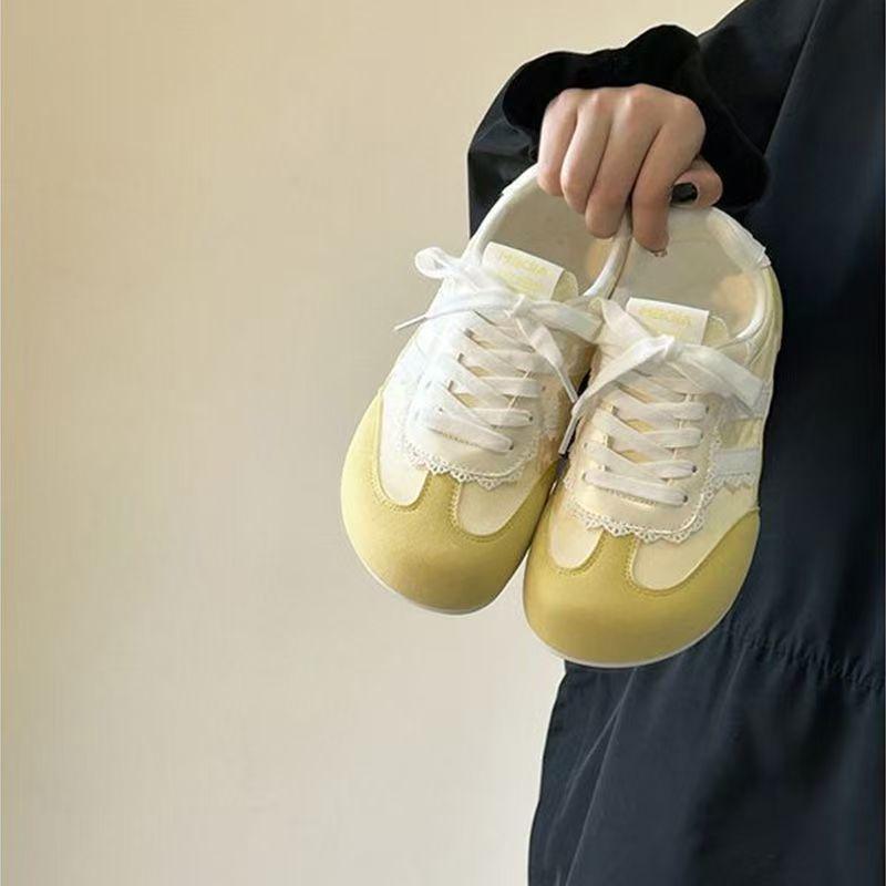 Puff Dexun Little White Shoes Children 2025 New Summer Thin Breathable Ballet Style Dexun Sports and Leisure Board Shoes