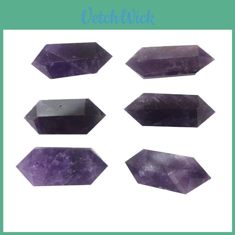 Natürlicher Lila Amethyst Quarz Kristall Spitze Stab Obelisk Schöner Heilturm 4cm