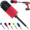 Wheel Brush, Soft Drill Wheel Cleaner Brush, Drill Brush For Car Wheel, No Scratches Highly Dense And Durable Car Wheel Brush Rim Tire Car Cleaning