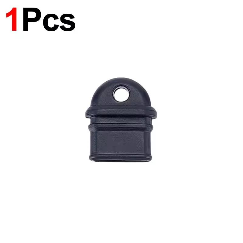Cell Phone Dust Plugs Type C Charging Port Anti Dust Plug Clear/Black DIY Dustplugs with Hole for iPhone Samsung Xiaomi Honor