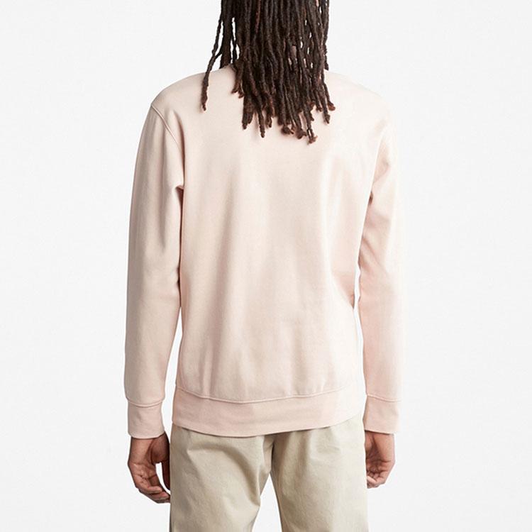 Timberland Letter Knit Crewneck Sweatshirt Men Sweatshirt Light-Pink A62VN-662