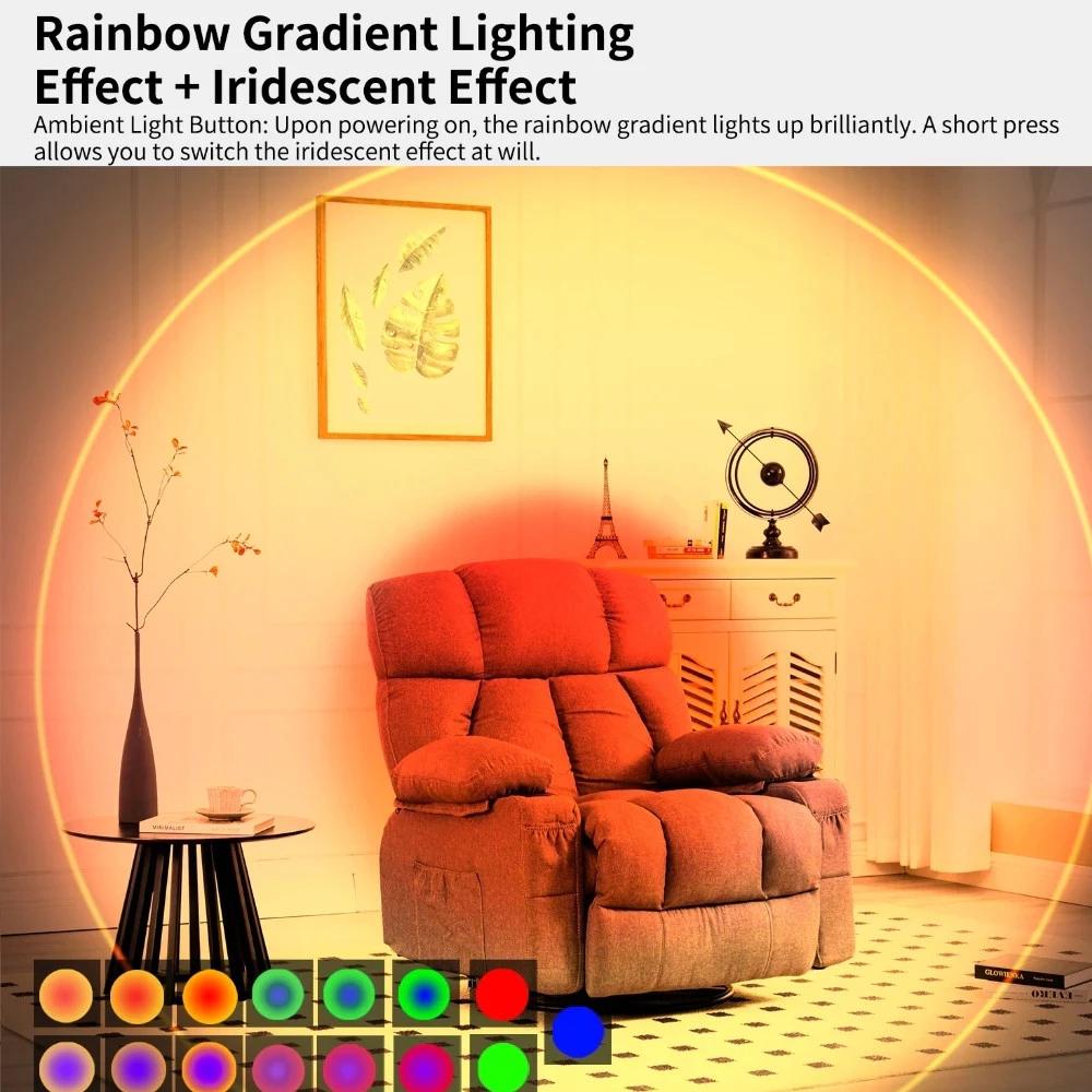 Akıllı RGB Gradyan Gece Lambası Manyetik Hareket Sensörlü Şarj Edilebilir Duvar Lambası Yatak Odası Banyo Dolap Bahçe Ev Dekorasyonu için