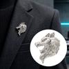 Brooch Pin, Versatile Animal-Shaped Brooch with Electroplated Surface, Lion Design Lapel Pin for Business Daily Wear