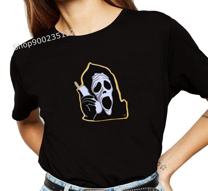 Harajuku T Shirt kobiety drukuj Chillin Killin okropny człowiek gotycki T-Shirt Streetwear letnie czarne topy koszulki Goth hip-hopowa koszulka