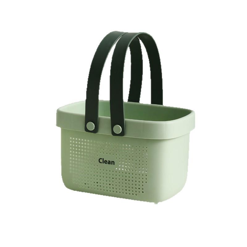Portaoggetti per vasca da bagno: Cesto Portatile in Plastica per Doccia per Articoli da Toeletta da Bagno con Scarico