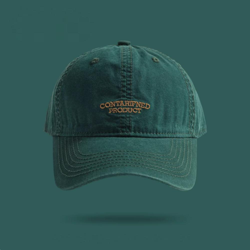Classic Korean Cotton Baseball Cap for Men Women, Embroidery Letter Plain Vintage, Perfect for Outdoor Daily Wear Streetwear
