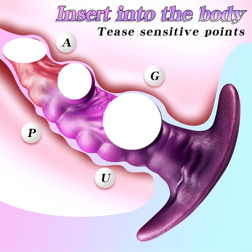 Liquid Silicone Realistic Dildo & Alien Anal Plug – Body-Safe Adult Toy for Men & Women