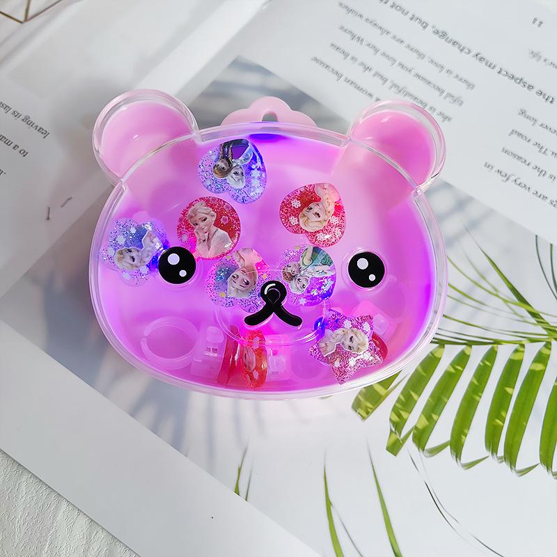 Kids' Faux Diamond Crystal Cartoon Gem Ring Set - Kindergarten Gift