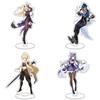 Intricate Genshin Impact Acrylic Figure Stand Featuring Icons Barbatos And Keqing