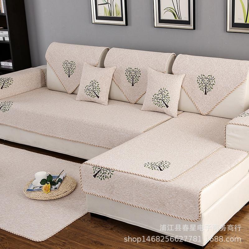 

Manufacturer Four Seasons General Cotton And Linen Sofa Cushion Modern Simple Fabric Non-Slip Sofa Cover Thickened European Seat Cushion 70*70cm