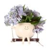 Swing Face Planter Resin Wall Hanging Head Planter Smiling Face Succulent Flower Pot for Indoor Outdoor Decoration