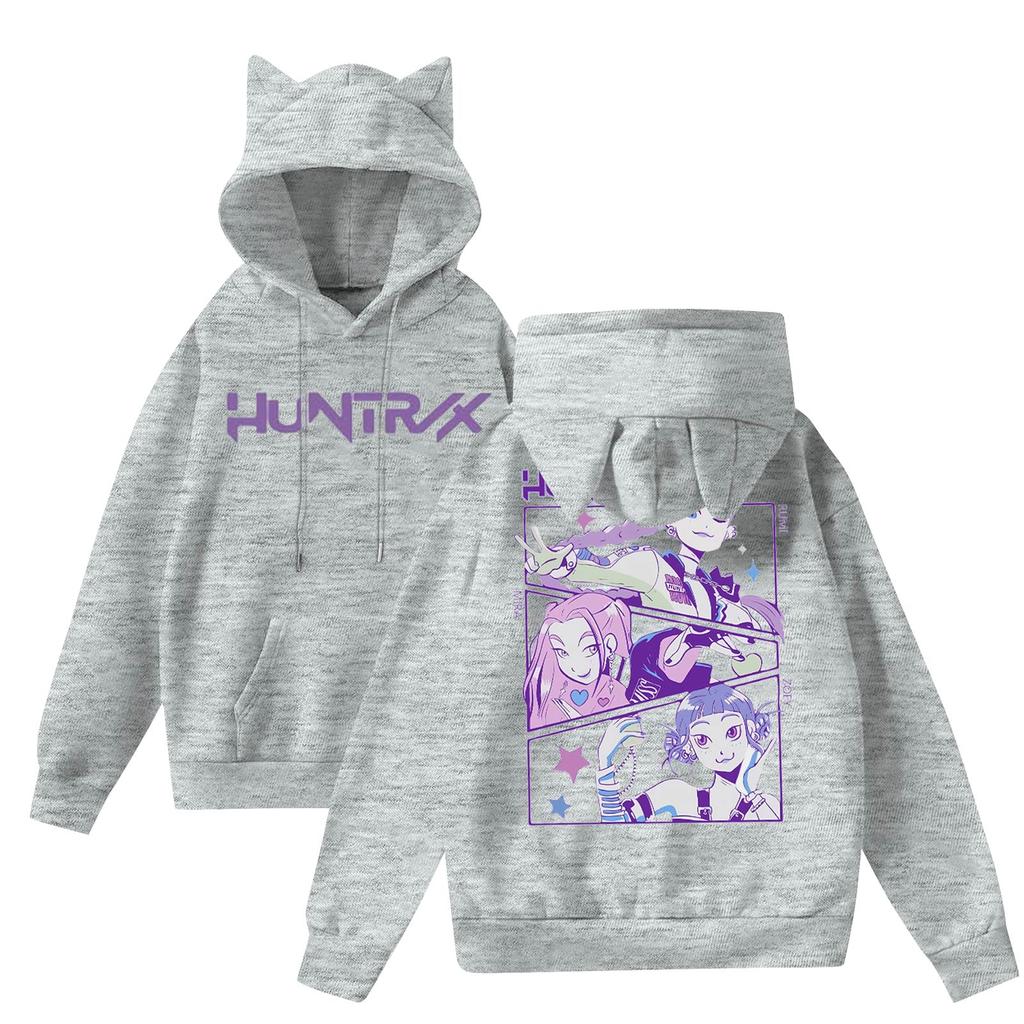 Ladies Fashion Casual Long Sleeve Printed Round Neck Hoodie Pullover Top With  Pockets