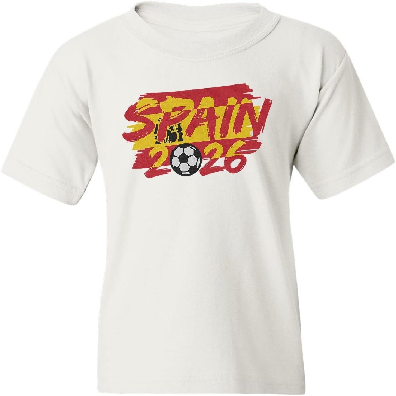 Spain Tribute Flag Graphic - 2026 Soccer Fans Youth Unisex T-Shirt S