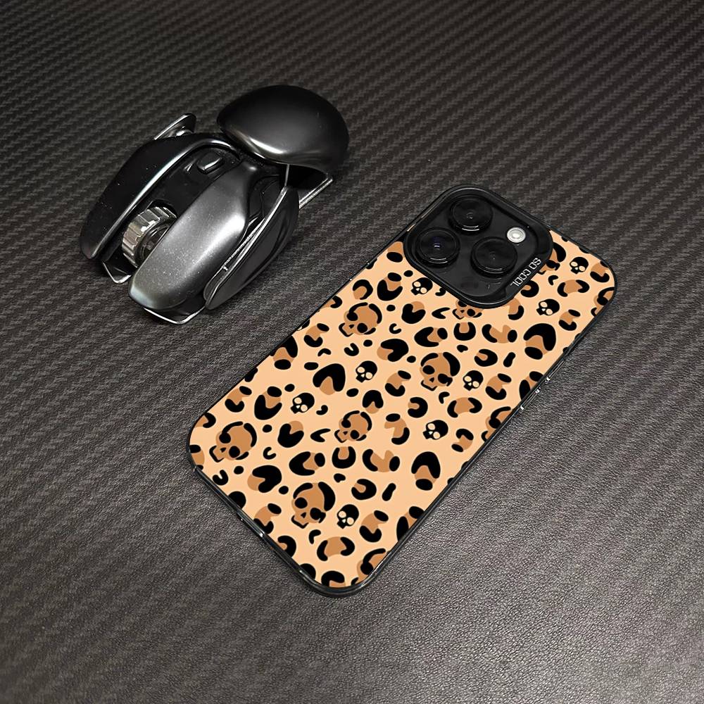 Classic Leopard Cheetah Phone Case For IPhone 17 16 15 14 13 12 11 Pro Max Plus Color Silver Cover