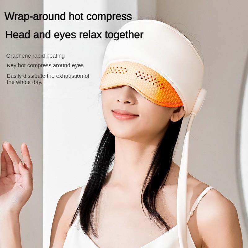 5W Fully Automatic Head Eye Integrated Massage Helmet Household Head Massager Airbag Wrapping Heating Massage Equipment