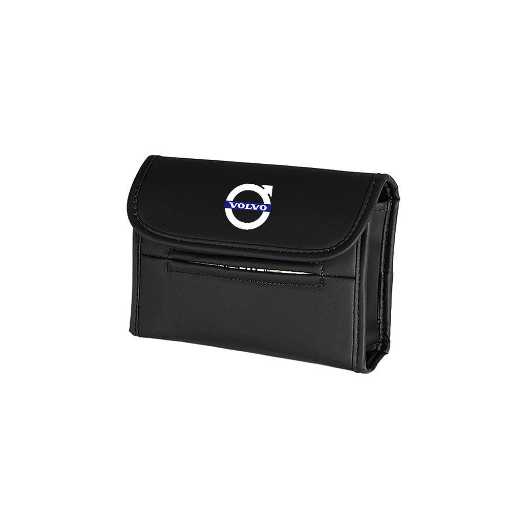 PU-Leder Auto-Taschentuchbox Papiertuchtasche Hängende Aufbewahrung Autozubehör Für Volvo XC90 XC60 V90 D5 S90 S80 S70 T5 T6 V40 V60
