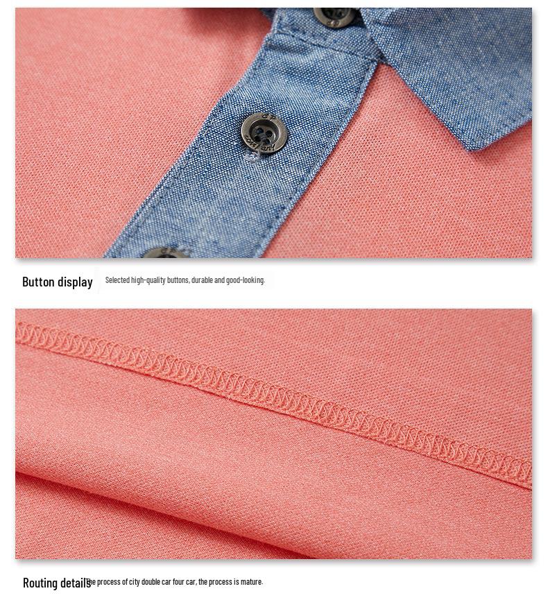 Men's Short Sleeve Turn-Down Collar Polo Shirt, Extra Large, Big Size - Hot-Selling Top