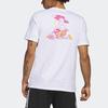 Adidas Lil Stripe Spring Break Cartoon Hand-Drawn Print Sports Basketball Short Sleeve T-Shirt Men Tops White IC1868