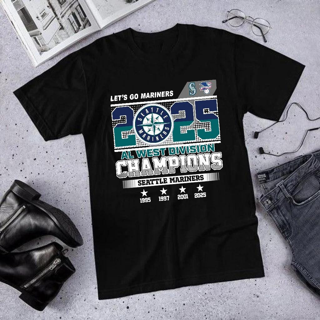 Seattle Mariners Inspired 2025 AL West Division Champions Fan T-Shirt (5 Designs 2XL