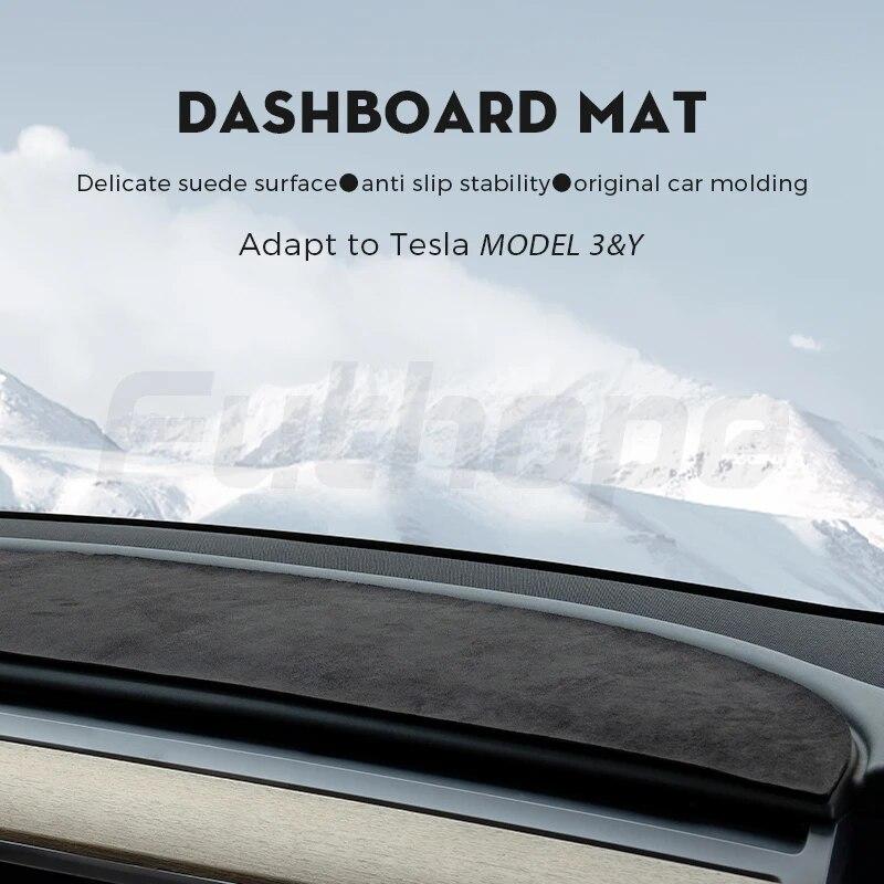 Futhope верхняя фланелевая накладка на приборную панель для Tesla Model 3/Y — фото 3
