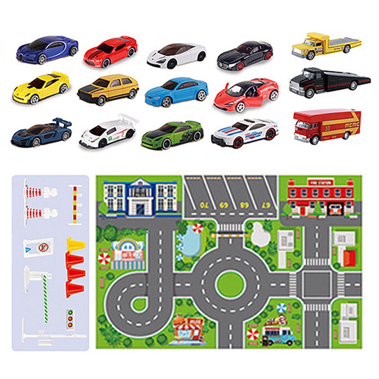 

24-дневный рождественский календарь обратного отсчета Адвент-календарь Calendario DeAdviento с 24 разными гоночными автомобилями Рождественский подарок Праздничный декор