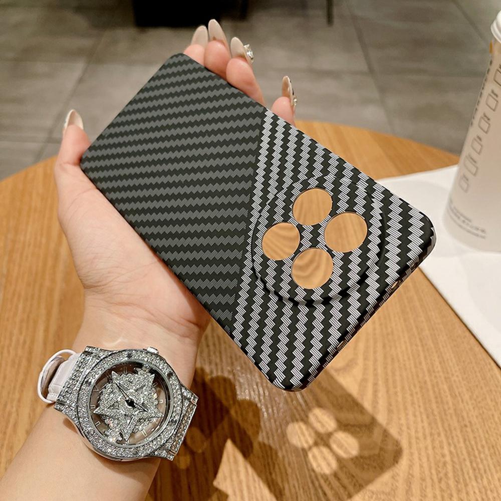 Tenké pouzdro pro OnePlus 13R 5G/Ace 5 5G/5 Pro 5G Tvrdý PC kryt na telefon Textura karbonových vláken Odolné proti pádu