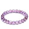 Hongxi Rui Natural Bolivian Amethyst Old Cut Bead Bracelet – Light Purple Crystal with Mirror Surface Finish