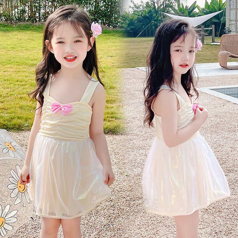 Девочковый цельный купальник с пышной юбкой-принцессой One Size (115-125cm Height)