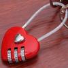 Mini Heart Shape 3 Code Resettable Luggage Suitcase Bag Travel Lock Padlock