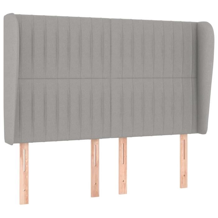 VidaXL Headboard with Ears Light Grey 147x23x118-128 Cm Fabric3118192