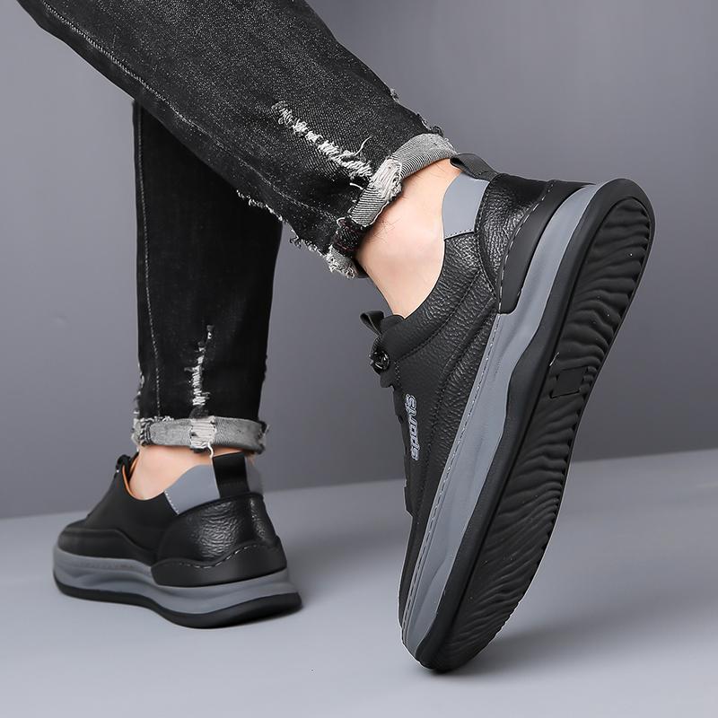 Fashion Fashion New Men's Genuine Leather Casual Shoes High-quality Sports Shoes Minimalist Men's Oxford Shoes Thick Soles Free Delivery