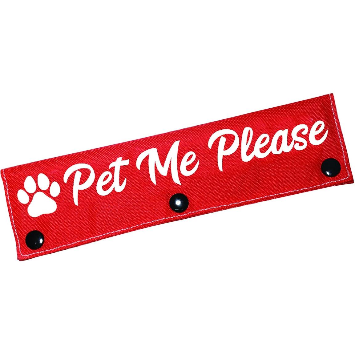 Funny Dog Leash Sleeve Pet Me Please Dog Leash Wrap Wrap Alert Hanging ID Patch Tag Pet Birthday Gift(Pet Me Please-Sleeve) Pet Me Please-sleeve