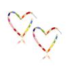 Fashionable Heart Shaped Alloy Earrings For Women Minimalist Street Design Chic