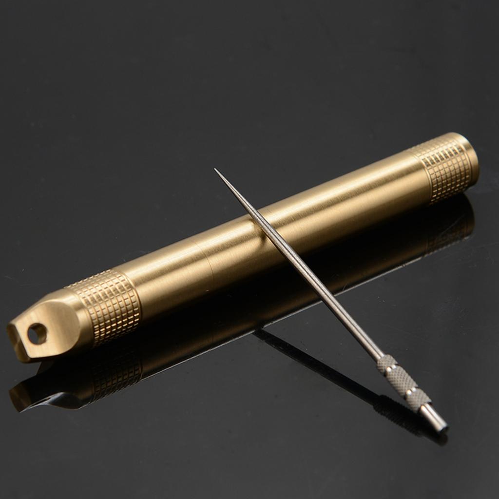 Brass Seal Bottles Waterproof Canister Keychain Toothpick Bottle Outdoor Camping Tool Pocket Pills Case Holder