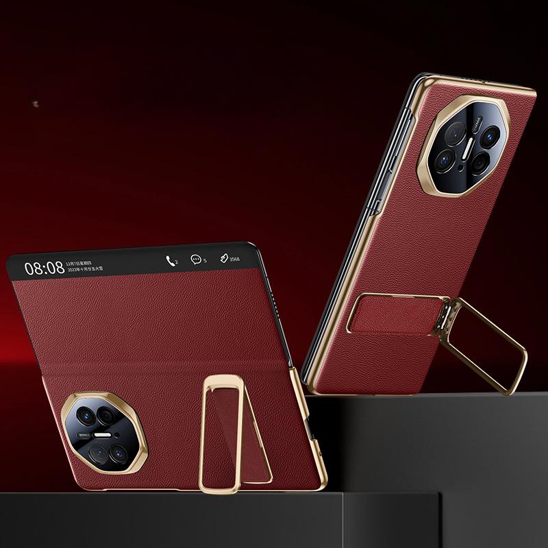 

Подходит для чехла для мобильного телефона Huawei Matex5, браслета-подставки с вращением, коллекционной версии X6 с гальваническим покрытием, кожаного чехла для бизнеса и защиты от падений X3 Huawei Mate X3