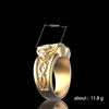 Stylish Men'S Copper Ring Hip Hop Punk, Creative Box Flip Ring