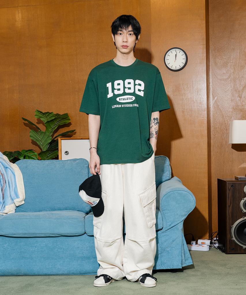 LEMAIN SECOND 1992 Arch Logo Oversized Short Sleeve T-Shirt [Green] (Type B)